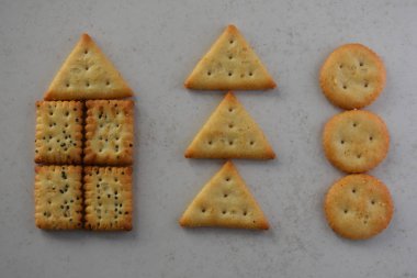 lezzetli kurabiyeler Üstten Görünüm 