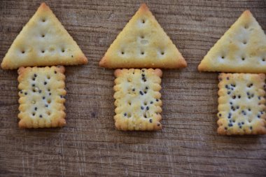 lezzetli kurabiyeler Üstten Görünüm 