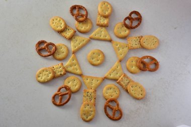 lezzetli kurabiyeler Üstten Görünüm 