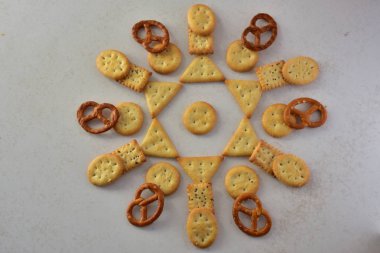 lezzetli kurabiyeler Üstten Görünüm 