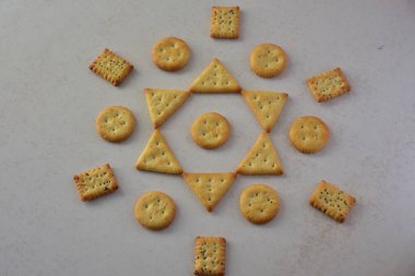 lezzetli kurabiyeler Üstten Görünüm 