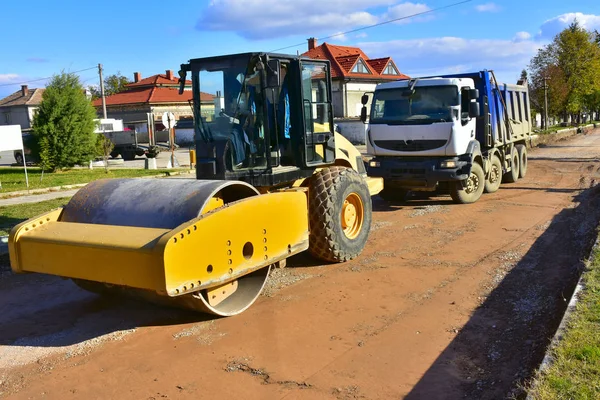 Grandi Macchine Costruzione Costruire — Foto Stock