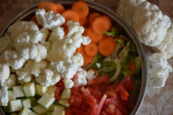 Legumes Mesa Fechar — Fotografia de Stock