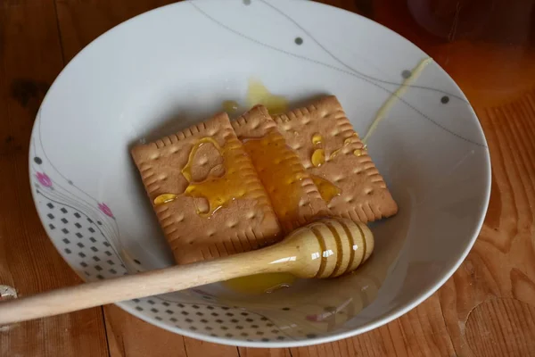 Miel Galletas Cerca — Foto de Stock