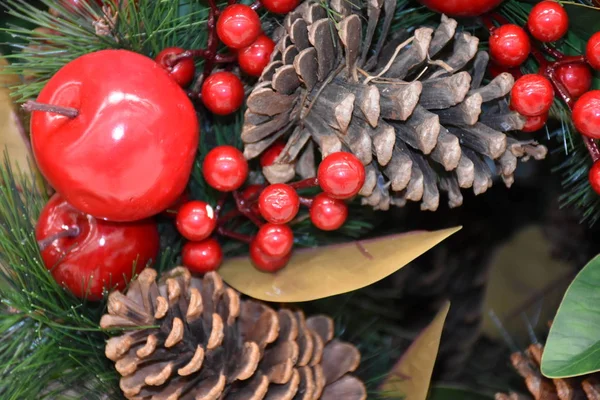 Bella Ghirlanda Natale Vicino — Foto Stock