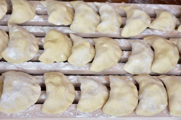 Varenyky Albóndigas Hasta Que Hierva Cocina Tradicional Ucraniana — Foto de Stock