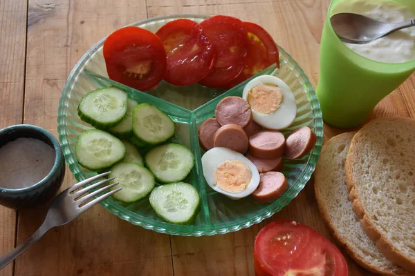 sebze ve yumurta yakın 