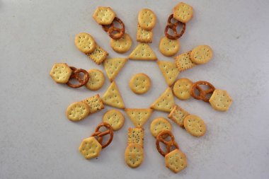 lezzetli kurabiyeler Üstten Görünüm 