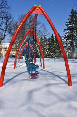 Karda güzel bir oyun alanı