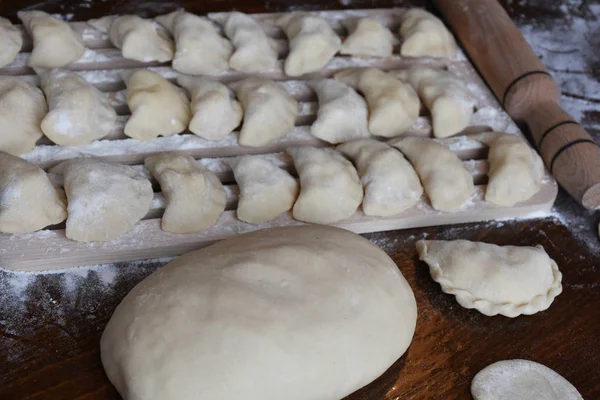 Varenyky Albóndigas Hasta Que Hierva Cocina Tradicional Ucraniana — Foto de Stock