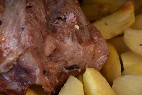 Potato Meat Close — Stock Photo, Image