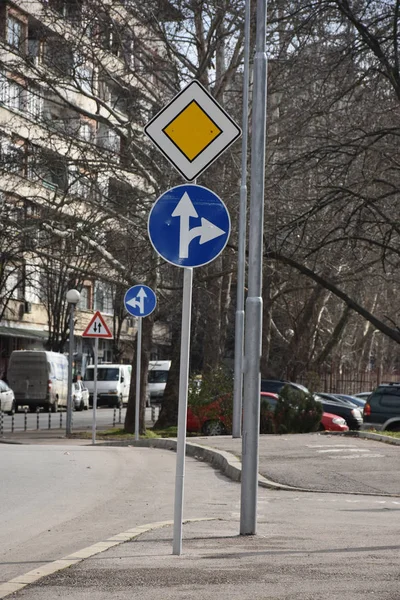 市内の道路標識 — ストック写真