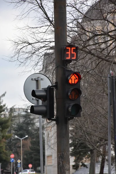 Close Shot Street Light Signs — ストック写真