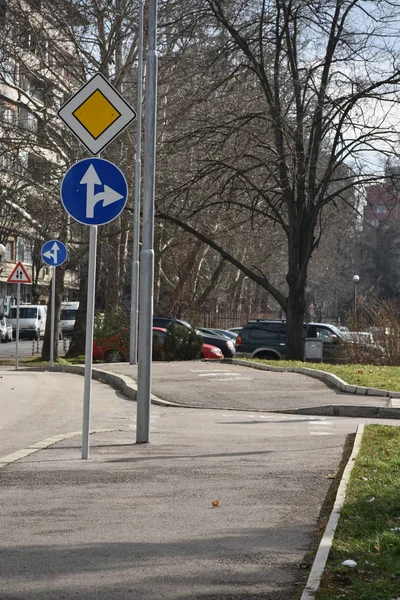 市内の道路標識 — ストック写真