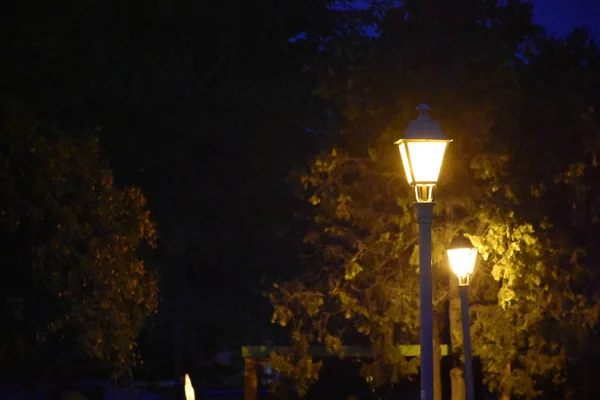 Lanterna Sulla Strada Della Città — Foto Stock
