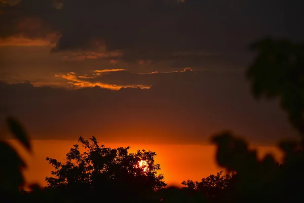 Malownicze Zachód Słońca Natura Piękny Widok — Zdjęcie stockowe