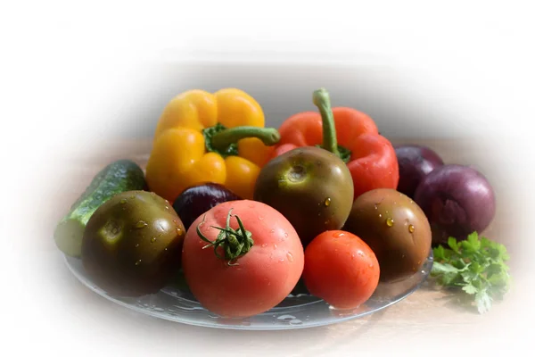 Vegetables White Background — Stock Photo, Image