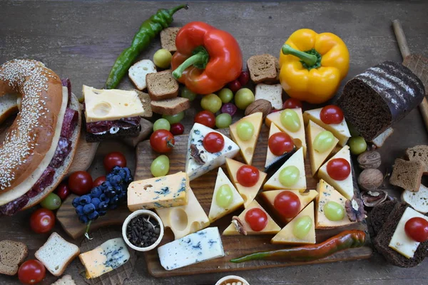 Fromage Assorti Gros Plan — Photo