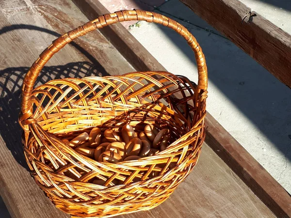 Traditional Russian Bagels Basket — Foto Stock