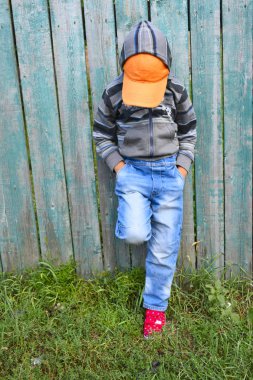 Bir çocuğun güzel portresi.