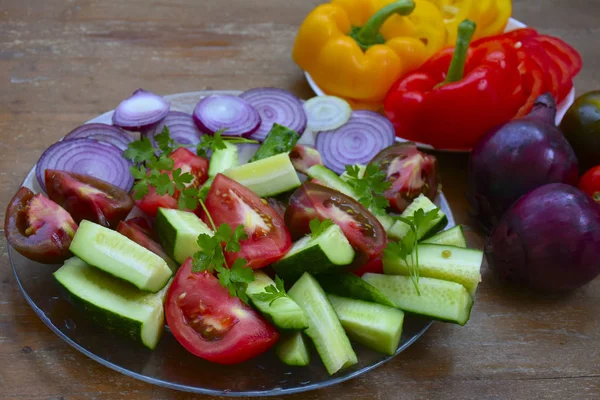 Insalata Verdure Vicino — Foto Stock