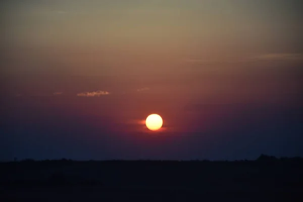 Prachtig Natuur Landschap Met Zonsondergang — Stockfoto