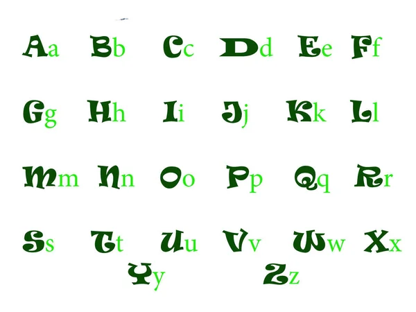 Creative Abc Calligraphy Alphabet Template — Photo