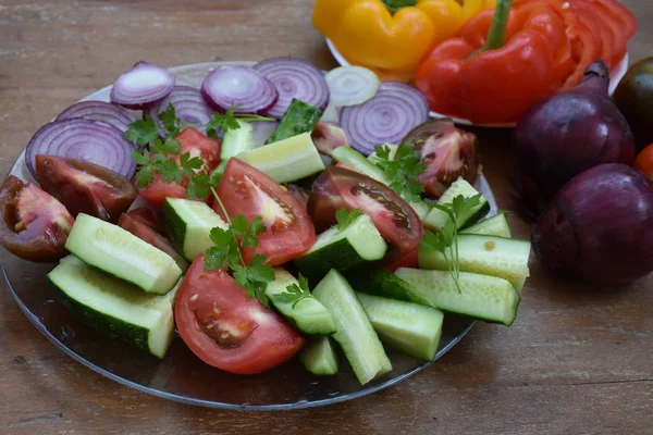 Sebze Karışımı Taze Salata — Stok fotoğraf