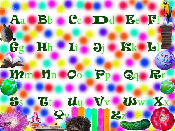 Creative Abc Calligraphy Alphabet Template — стоковое фото