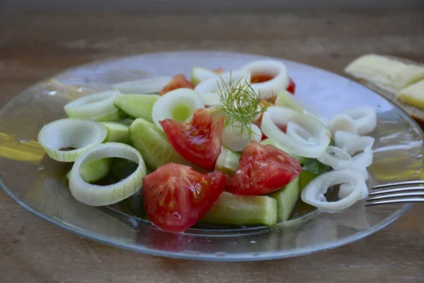 Gemüsesalat Aus Nächster Nähe — Stockfoto