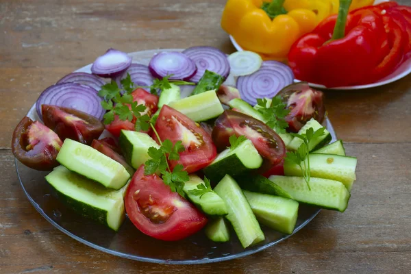 Gemüsesalat Aus Nächster Nähe — Stockfoto