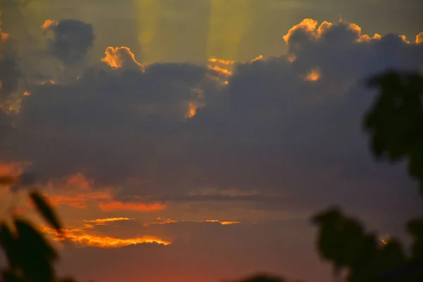 Magnifique Coucher Soleil Nature Vue Panoramique — Photo