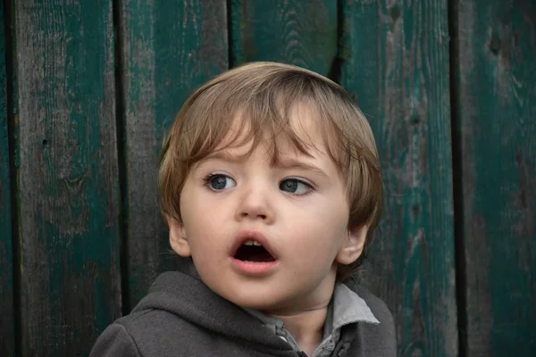 Belo Retrato Menino Sorriso — Fotografia de Stock