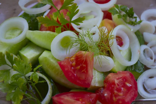 Ensalada Verduras Cerca — Foto de Stock