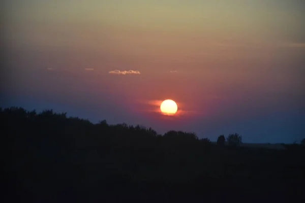 Красивий Природний Пейзаж Заходом Сонця — стокове фото