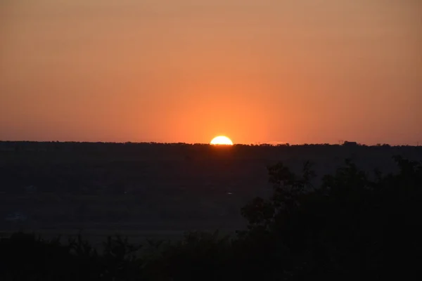 Belo Colorido Pôr Sol Cena Tranquila — Fotografia de Stock