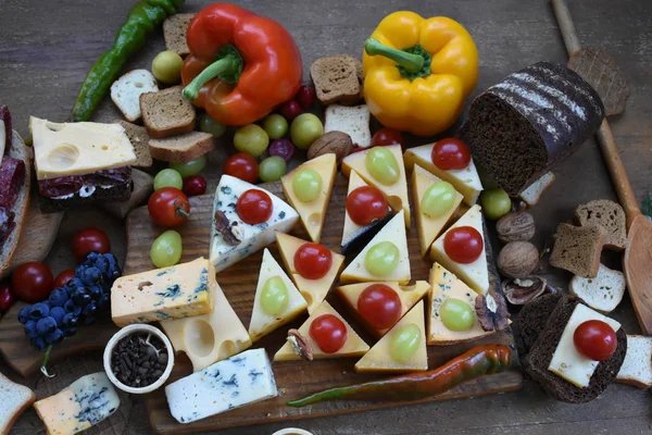 Queijo Variado Fechar — Fotografia de Stock