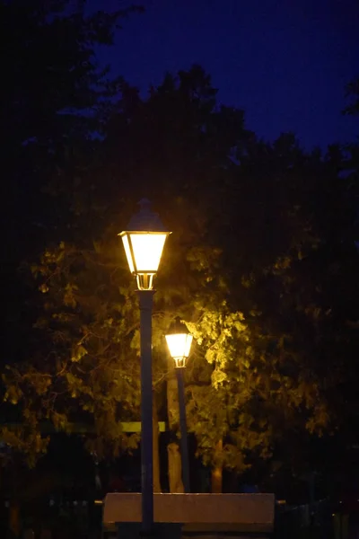 Lanterna Sulla Strada Della Città — Foto Stock