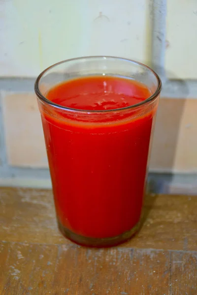 Bright Red Tomato Juice Glass — Stock Fotó