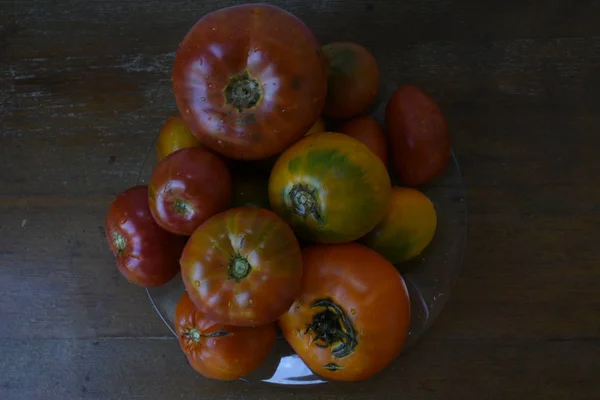 Tomatoes Table Close — стоковое фото