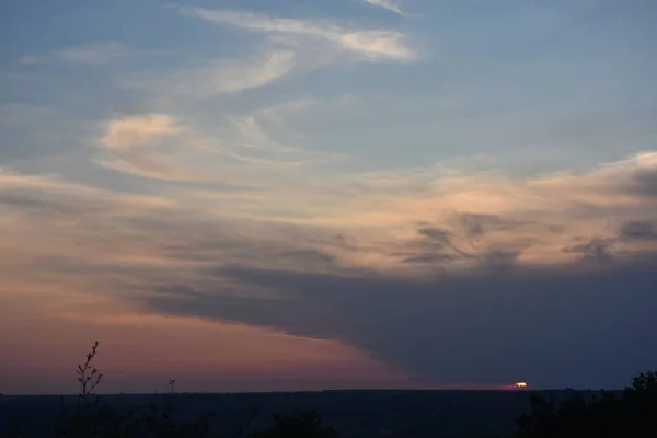 Nature Landscape Dusk Field — Fotografia de Stock