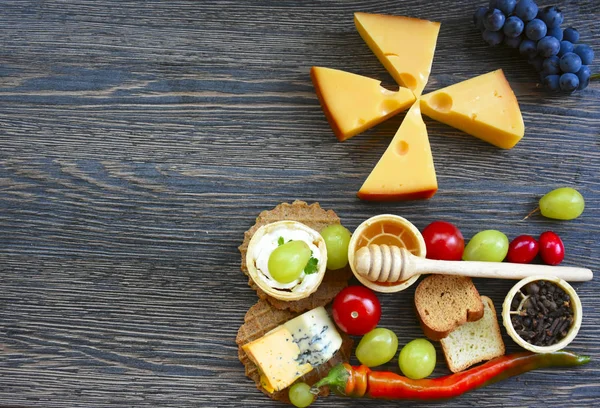 Aperitivos Variados Fechar — Fotografia de Stock