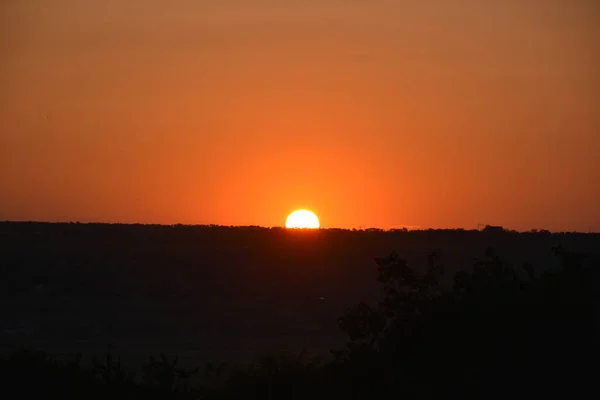 Magnifique Coucher Soleil Coloré Scène Tranquille — Photo