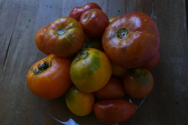 Tomates Mesa Close — Fotografia de Stock