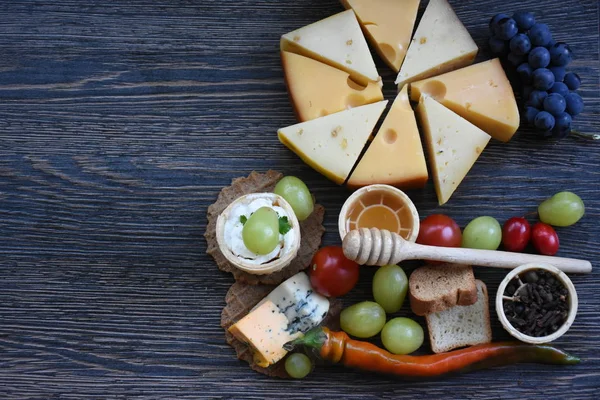 Queijo Variado Fechar — Fotografia de Stock