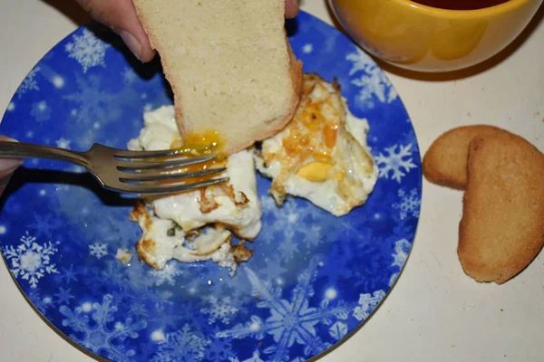 Frühstück Auf Dem Tisch — Stockfoto