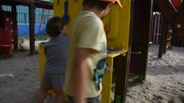 Child Playing Playground — Stock Video
