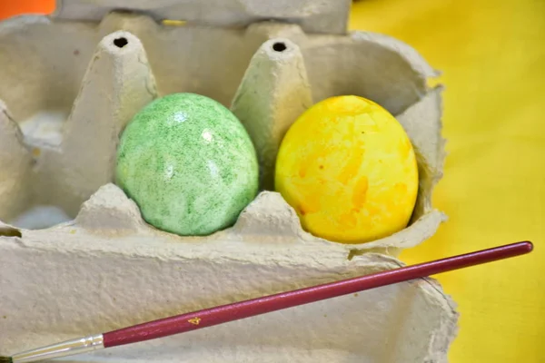 Huevos Colores Para Pintar Semana Santa Gran Día — Foto de Stock