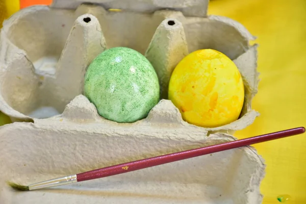 Huevos Colores Para Pintar Semana Santa Gran Día — Foto de Stock