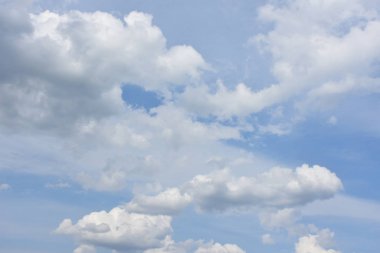 Mavi gökyüzü ve beyaz bulutlar